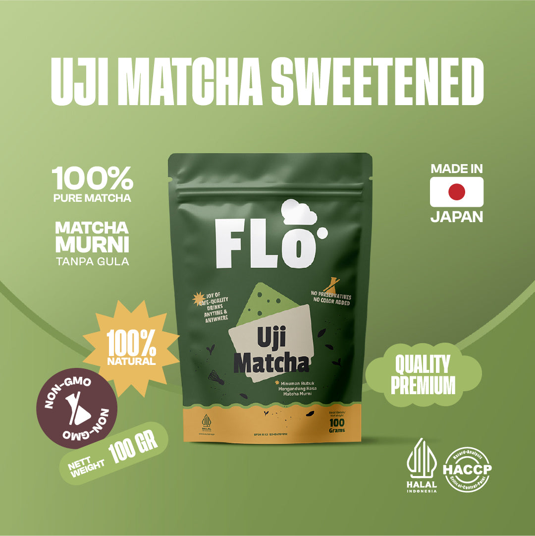 FLO Uji Matcha Sweetened Powder 200g