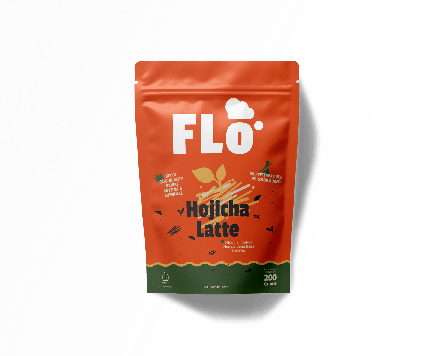 FLO Hojicha Latte Powder 200g