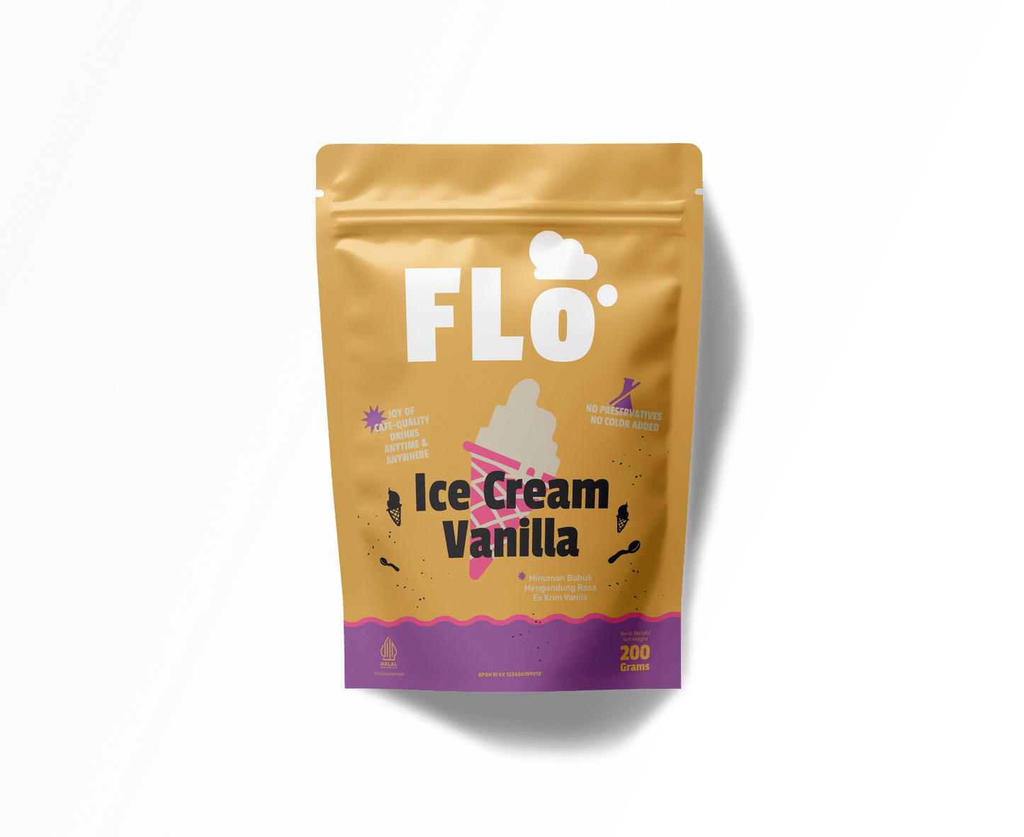 FLO Vanilla Ice Cream Powder 200g