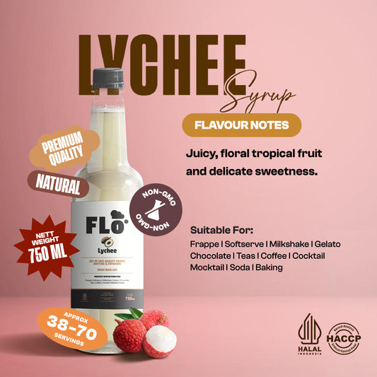 FLO Lychee Syrup 750ml – Sweet, Juicy & Wonderfully Fragrant