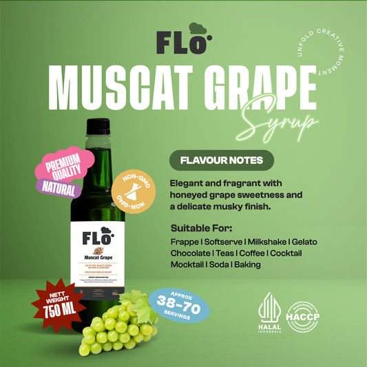 FLO Muscat Grape Syrup 750ml – Sweet, Crisp, Refreshing